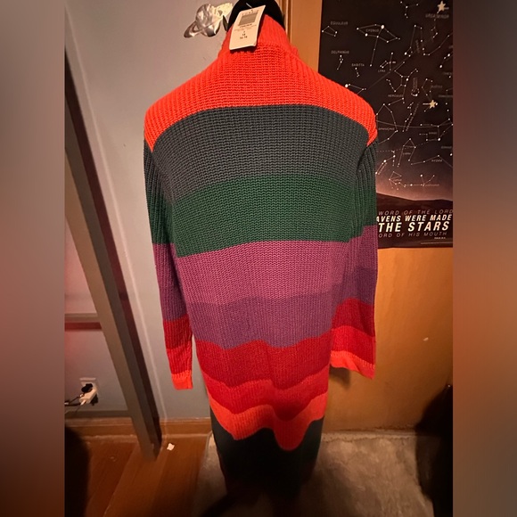 Torrid multi stripe mini cotton acrylic sweater dress NWT size 14/16 - Picture 4 of 7